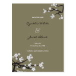 White Sakuras Save The Date Announcement Postcard
