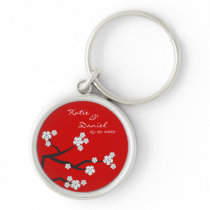 White Sakuras Save-the-Date / Gift / Thank You keychains by fat_fa_tin White Sakuras Save-the-Date / Gift / Thank You keychains