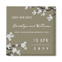 White Sakuras Save The Date / Thank You Magnet