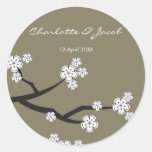 White Sakuras Save The Date / Thank You Sticker
