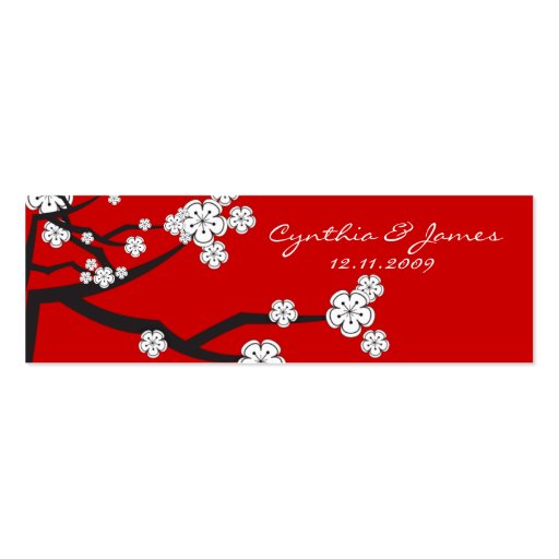White Sakuras Thank You Custom Gift Tag Business Cards (front side)