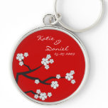 White Sakuras Thank You Favor Gift Key Chain keychains