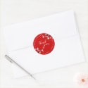 White Sakuras Thank You Favor Gift Label Sticker