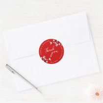 White Sakuras Thank You Favor Gift Label Sticker by fat_fa_tin White Sakuras Thank You Favor Gift Label Sticker