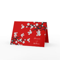 White Sakuras Wedding / Invitation / Announcement Card
