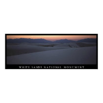 White Sands Sunset Panorama posters