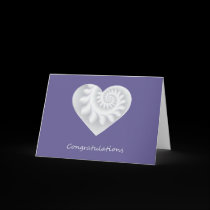 White Satin Heart cards