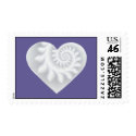 White Satin Heart postage by jereeb White Satin Heart postage
