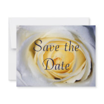 White Save the Date Invite