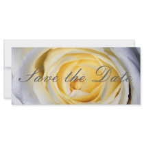 White Save the Date Customized Rack Card