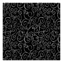 White Scrolling Curves on Black