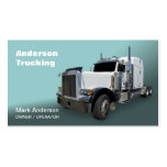 White Semi Truck Business Card