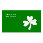 White Shamrock St. Patrick's Day Irish Good Luck Business Card Template