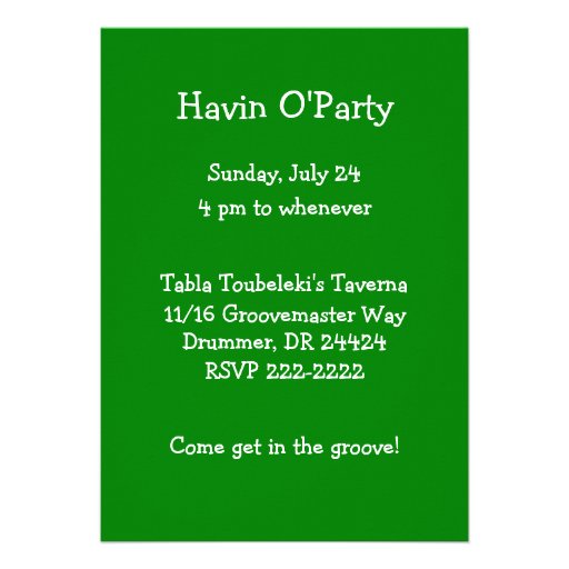 White Shamrock St. Patrick's Day Irish Good Luck Invitation