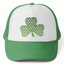 White Shamrocks in Green Shamrock Hat