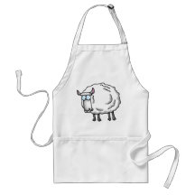 White sheep aprons