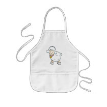 White Sheep baby apron