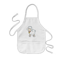 White Sheep baby apron
