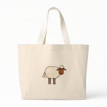 white sheep canvas bags