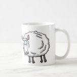 White sheep coffee mug