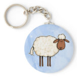 white sheep key chain