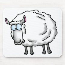 White sheep mousepad