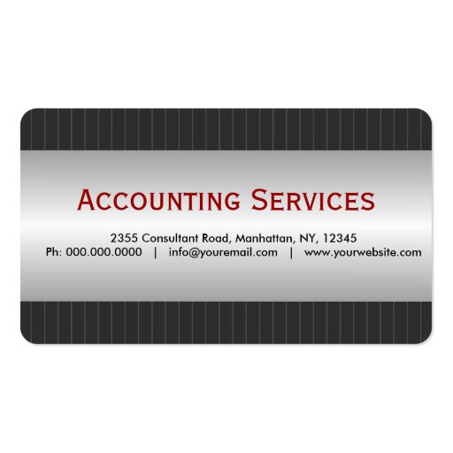 White Shirt Red Tie Accountant Business Cards (back side)