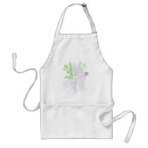 White Siamese Fighting Fish Aprons