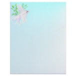 White Siamese Fighting Fish Letterheads