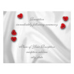 White Silk and Hearts Reception Announcement