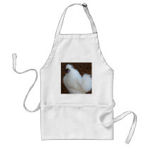 White Silkie Chicken Aprons