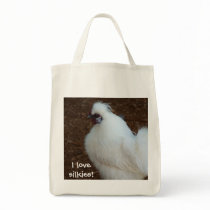 White Silkie Chicken Canvas Bag