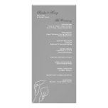 White & Silver Calla Lilies Wedding Program Custom Rack Card