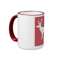 White Single Reindeer Mug
