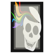 White Skull Rainbow Blank Stationery by wingedturtle White Skull Rainbow Blank Stationery