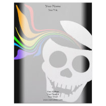 White Skull Rainbow Letterhead
