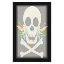 White Skull Rainbow Tears Blank Stationery