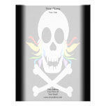 White Skull Rainbow Tears Letterhead
