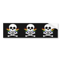 White Skull Tears Bumpersticker Bumper Stickers