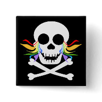 White Skull Tears Buttons