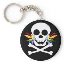 White Skull Tears Keychain