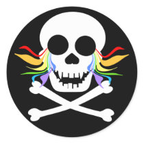 White Skull Tears Stickers