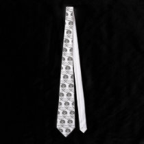 White Skull Tie