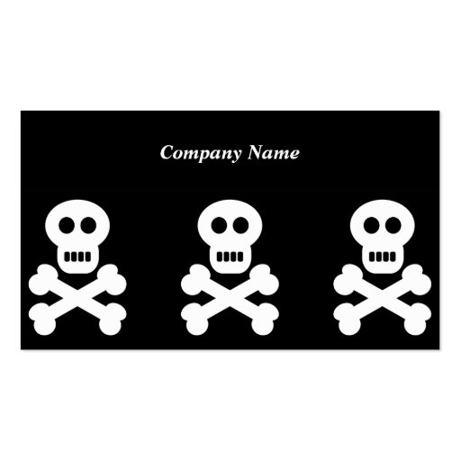 White Skulls, Company Name Business Card Template (front side)