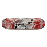 White skulls-skateboard
