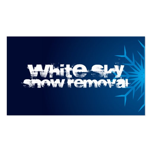 white sky snow removal business card (back side)