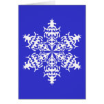 White Slowflakes Ice Crystals Greeting Cards