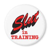 White Slut In Training magnets