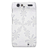 White Snowflake Fractal Droid Razr Case casemate cases