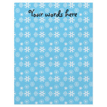 White snowflakes on blue full color flyer